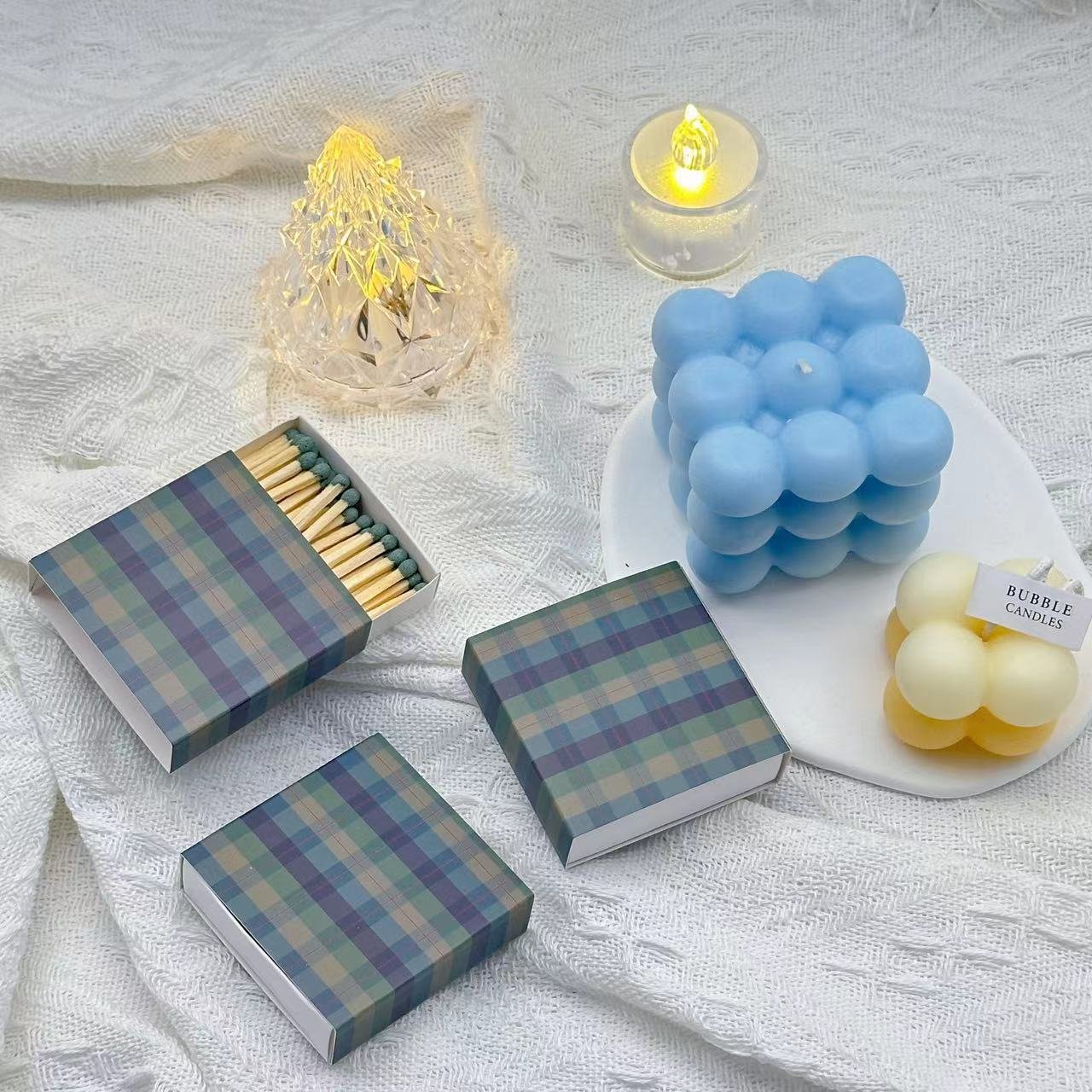 High-quality boxed matches Customized design of boxed matches square box 48mm short cigar safety matches
