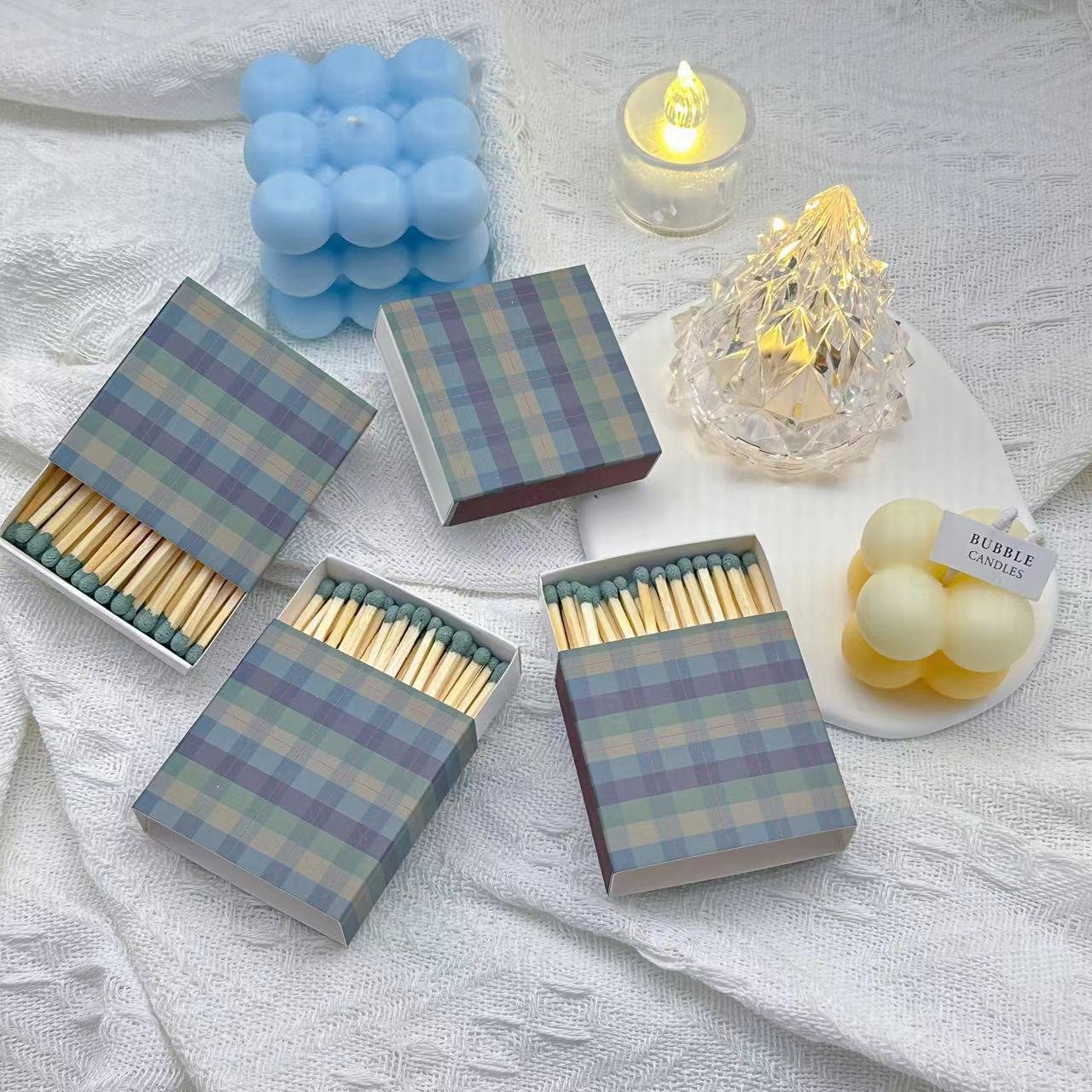 High-quality boxed matches Customized design of boxed matches square box 48mm short cigar safety matches