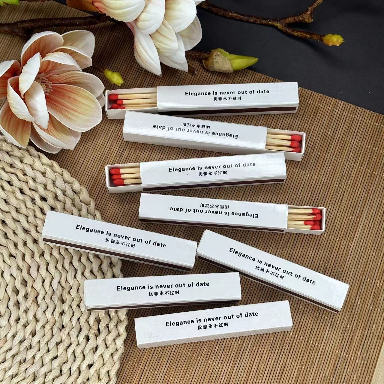 Cigar candle birthday cake matches Customize logo on matchbox long red matches hotel restaurant promotional boxed matches