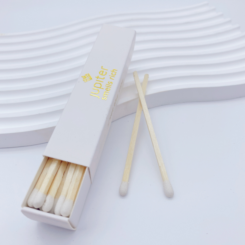 Christmas custom black matches for hotel candle long sticks safety bulk black box candle matches white