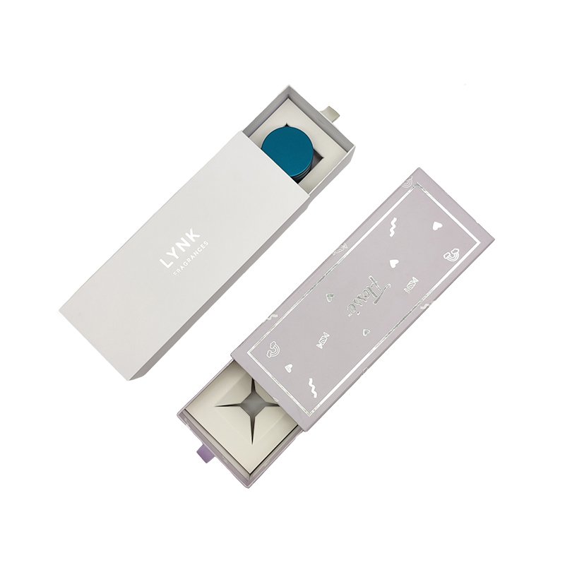 Custom Design Candle Package Rigid Cardboard Box Drawer Match Boxes Embossing For Candles