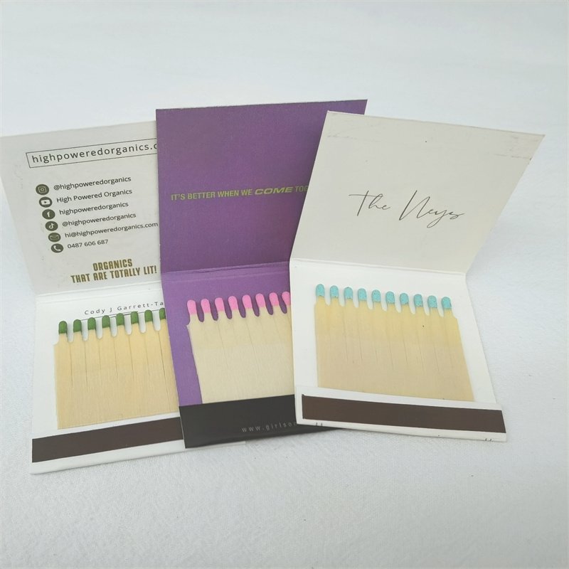 Match Orange Yellow Wood Packing Color Material Personalized Colored Wooden Safety Custom Drawing Wood Matches