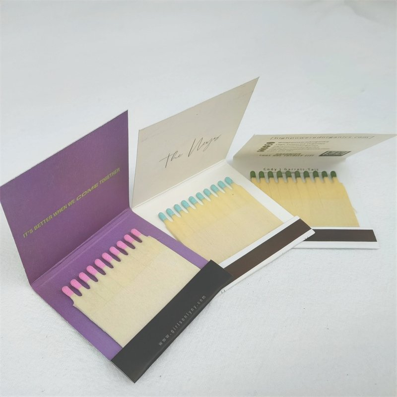 Match Orange Yellow Wood Packing Color Material Personalized Colored Wooden Safety Custom Drawing Wood Matches