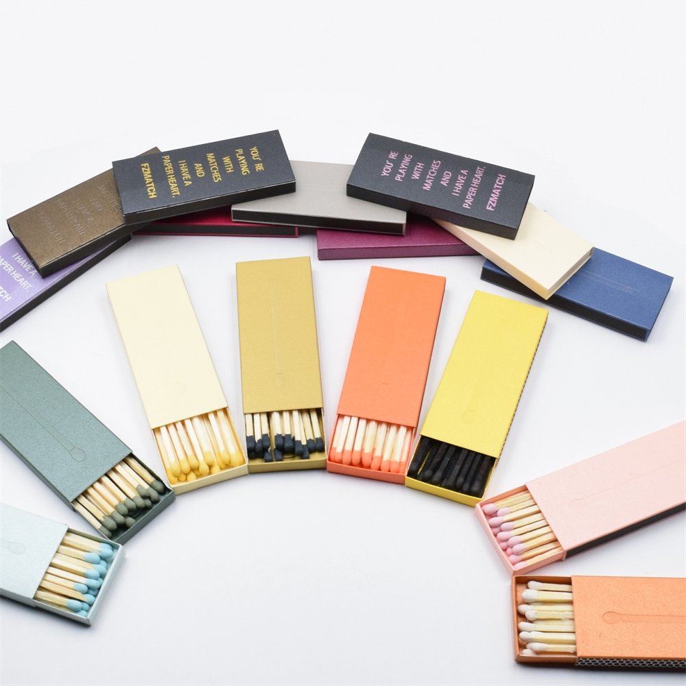 Good quality match box custom logo art paper matchbox with wooden safety matches box