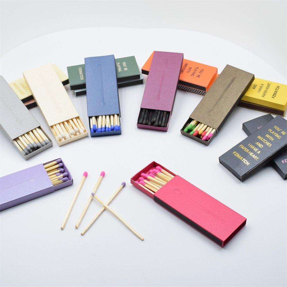 Good quality match box custom logo art paper matchbox with wooden safety matches box