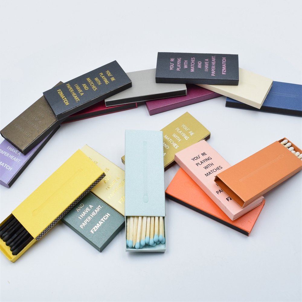 Good quality match box custom logo art paper matchbox with wooden safety matches box