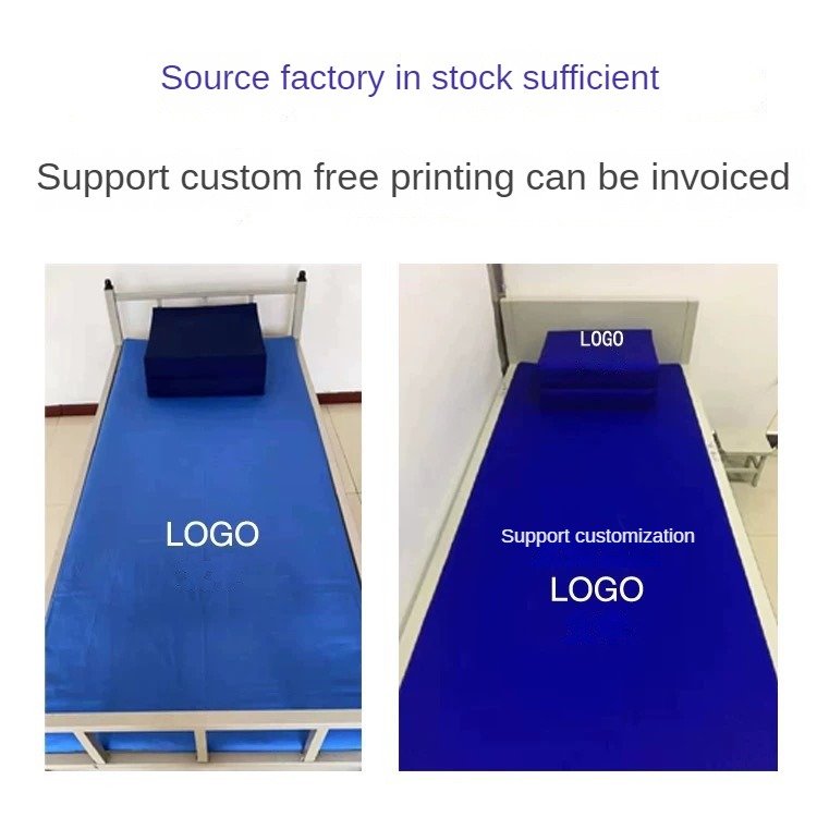 Blue Quilt Cover Bed Sheet Three-Piece Set for Student Dormitory Single Bedding Match Sets Cheap Hospital