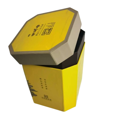 Eco friendly Polygon Tube Luxury Custom Logo Cardboard Gift Biodegradable Paper Round Box For Coffee Tea Packaging