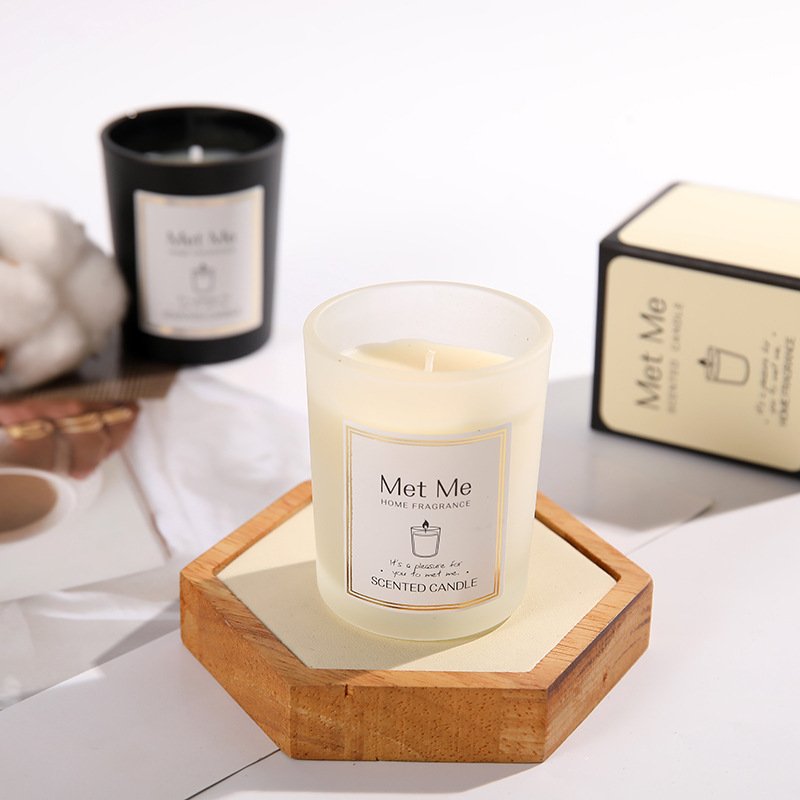 Factory Wholesale Soybean Wax Scented Candle 38 Kinds Fragrances Smokeless Glass Cup Hand Gift Valentine's Day Wedding New