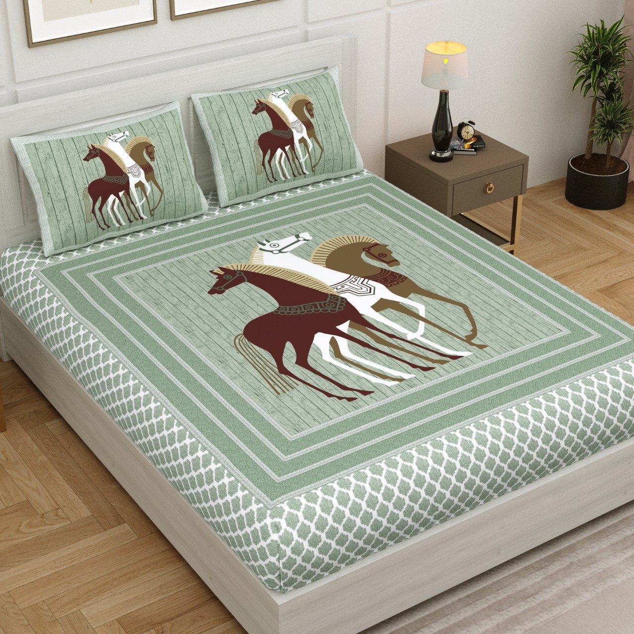 Jaipuri Cotton Printed Bedsheet