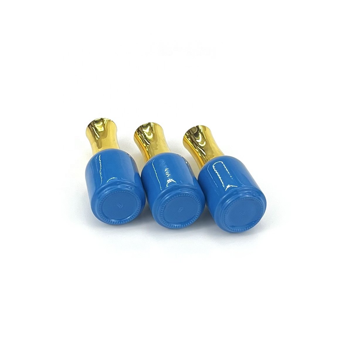 20ml high-end blue empty nail polish bottle for nail polish gel matching LIDS and brushes factory custom styles and colors