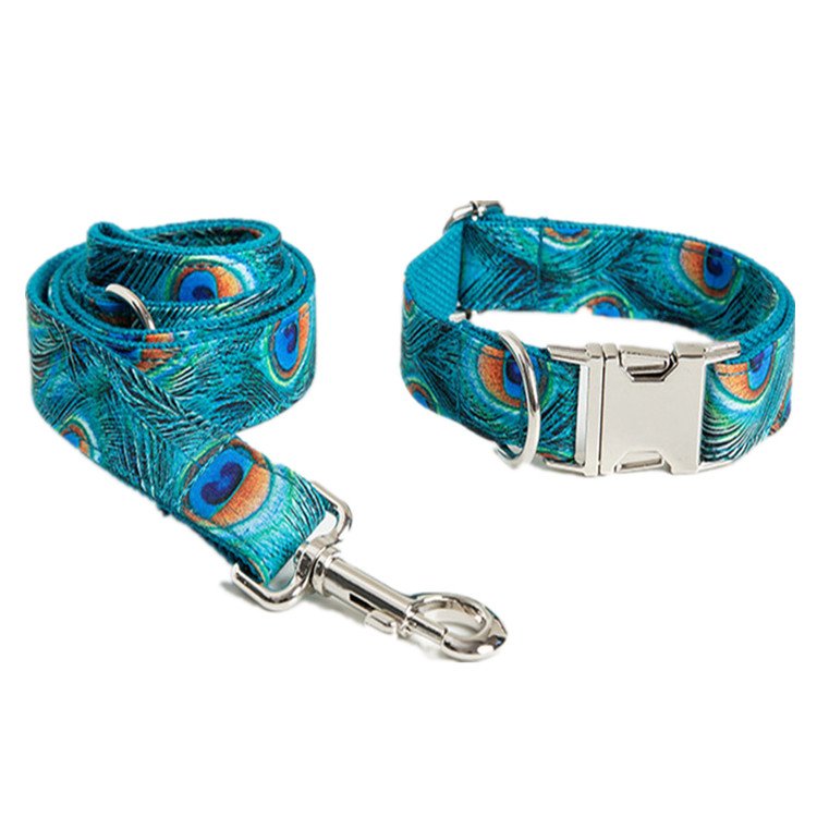 Luxury Custom OEM Dog Collar with Name Plate personalized design dog collars and matching leash sets