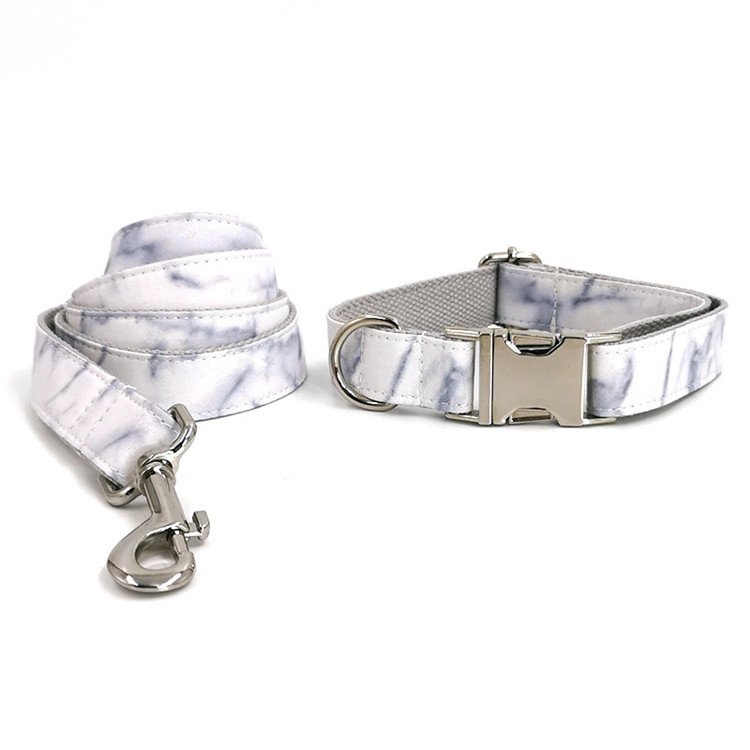 Luxury Custom OEM Dog Collar with Name Plate personalized design dog collars and matching leash sets