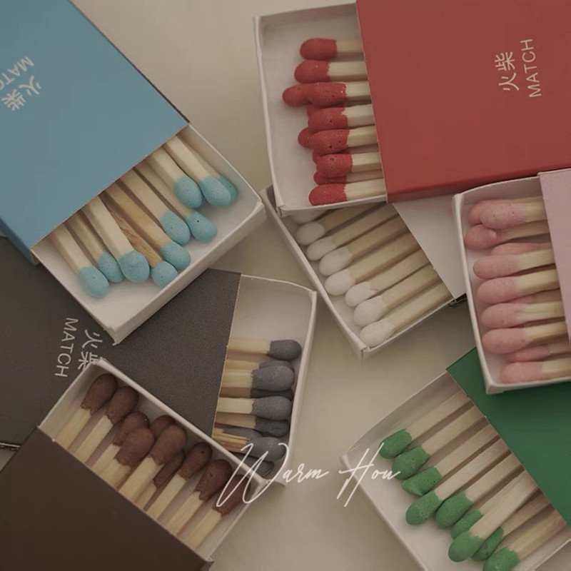 FZMATCH factory Colored matches customized for advertising promotion. Colored match heads and extended match rods