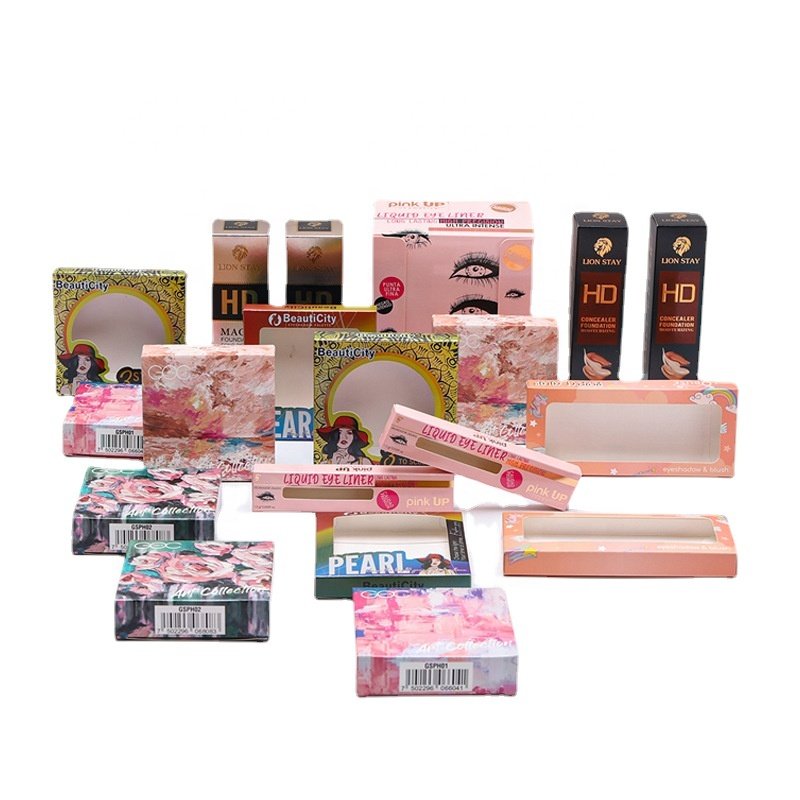 Custom Folding packaging box with window Kraft Paper Box Slide Open Box