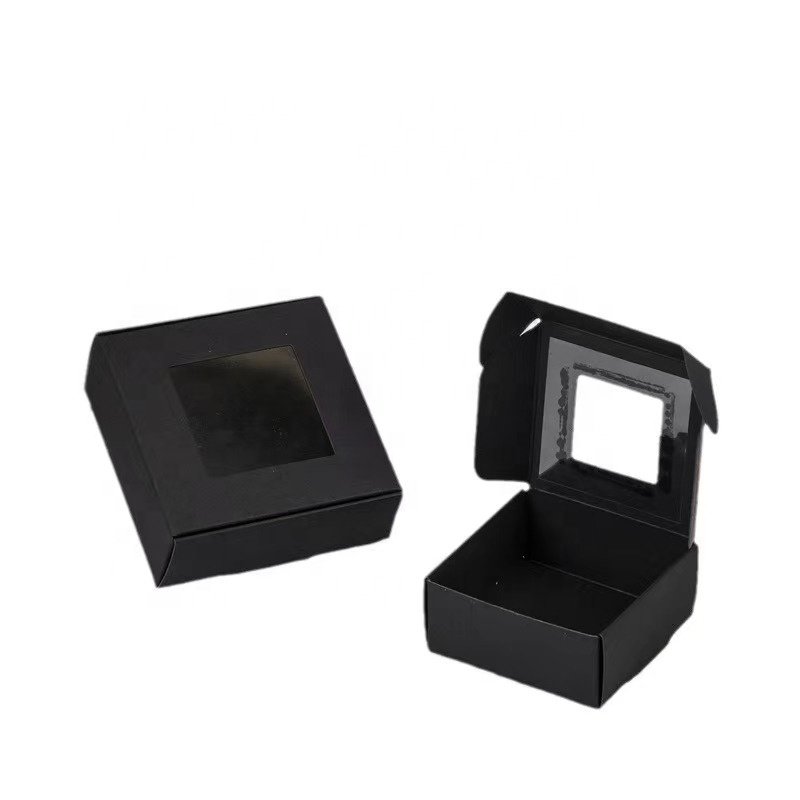 Custom Folding packaging box with window Kraft Paper Box Slide Open Box