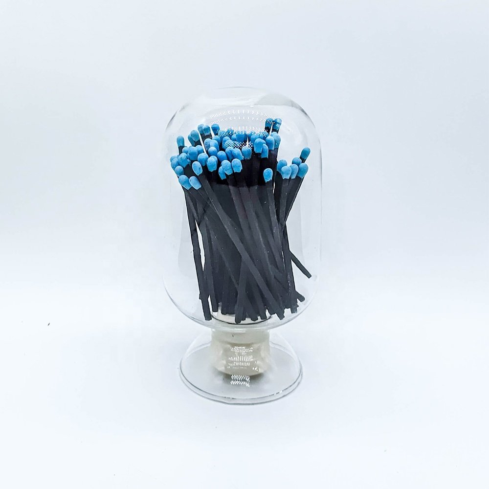 Match Jar Factory wholesale Cloche Glass bottle matches safety custom color match tips