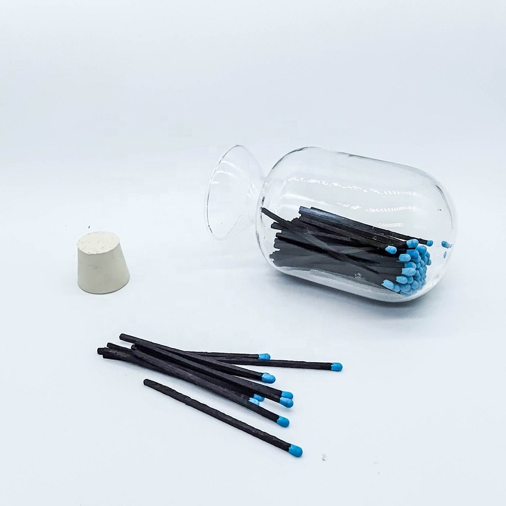 Match Jar Factory wholesale Cloche Glass bottle matches safety custom color match tips