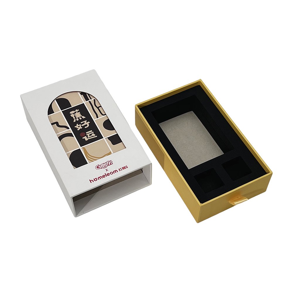 Package Solution Custom Logo Design Premium Recycled Slide Drawer Paper Packaging Gift Box with Foam insert