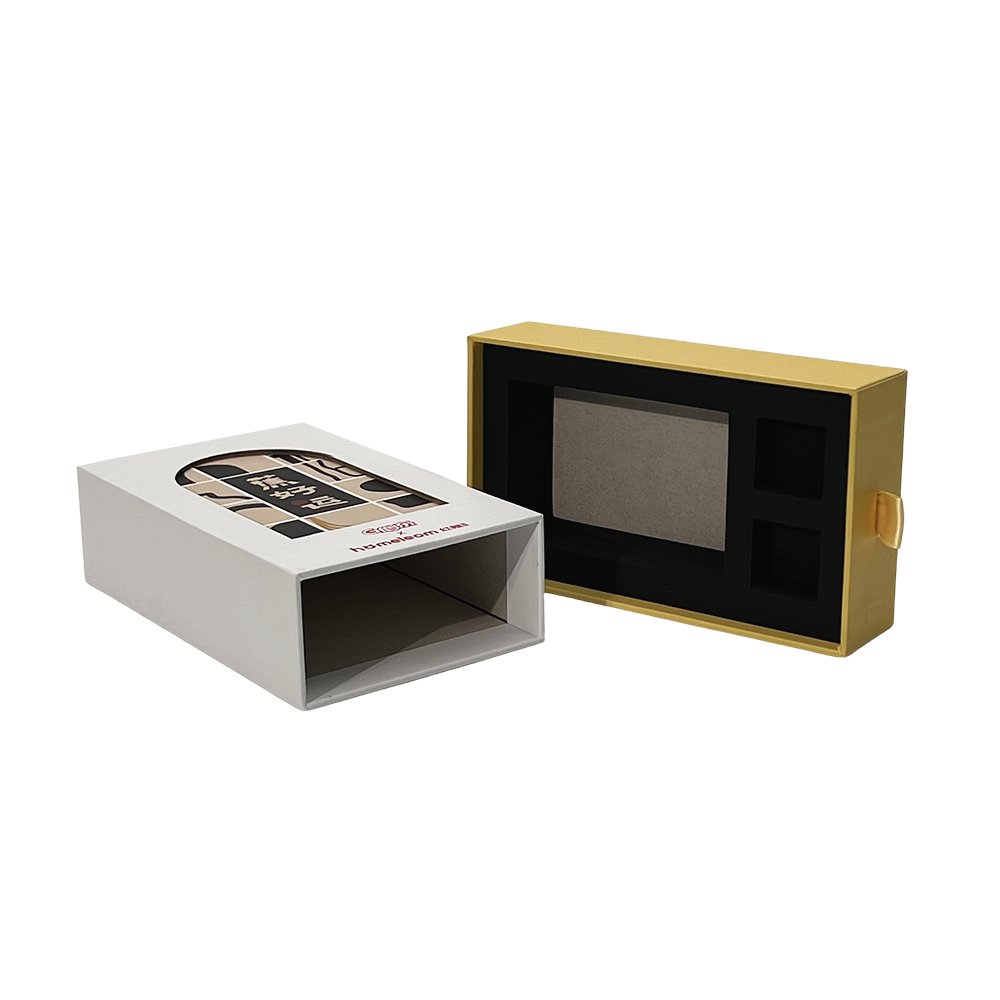 Package Solution Custom Logo Design Premium Recycled Slide Drawer Paper Packaging Gift Box with Foam insert