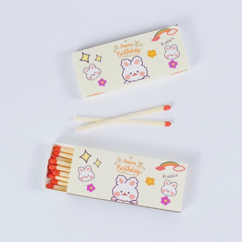 Colorful factory wholesale price high quality wooden match custom for candle glass stick for hotel colorful matches