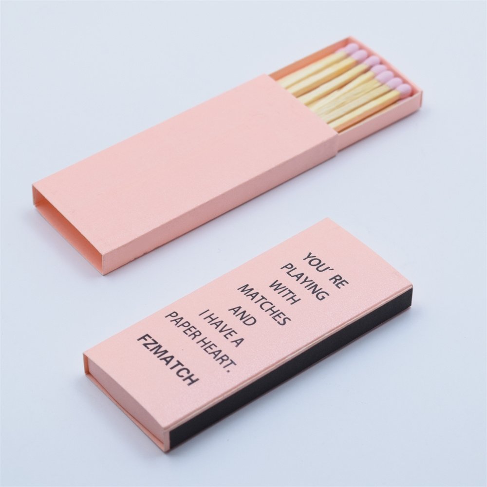 Colorful factory wholesale price high quality wooden match custom for candle glass stick for hotel colorful matches