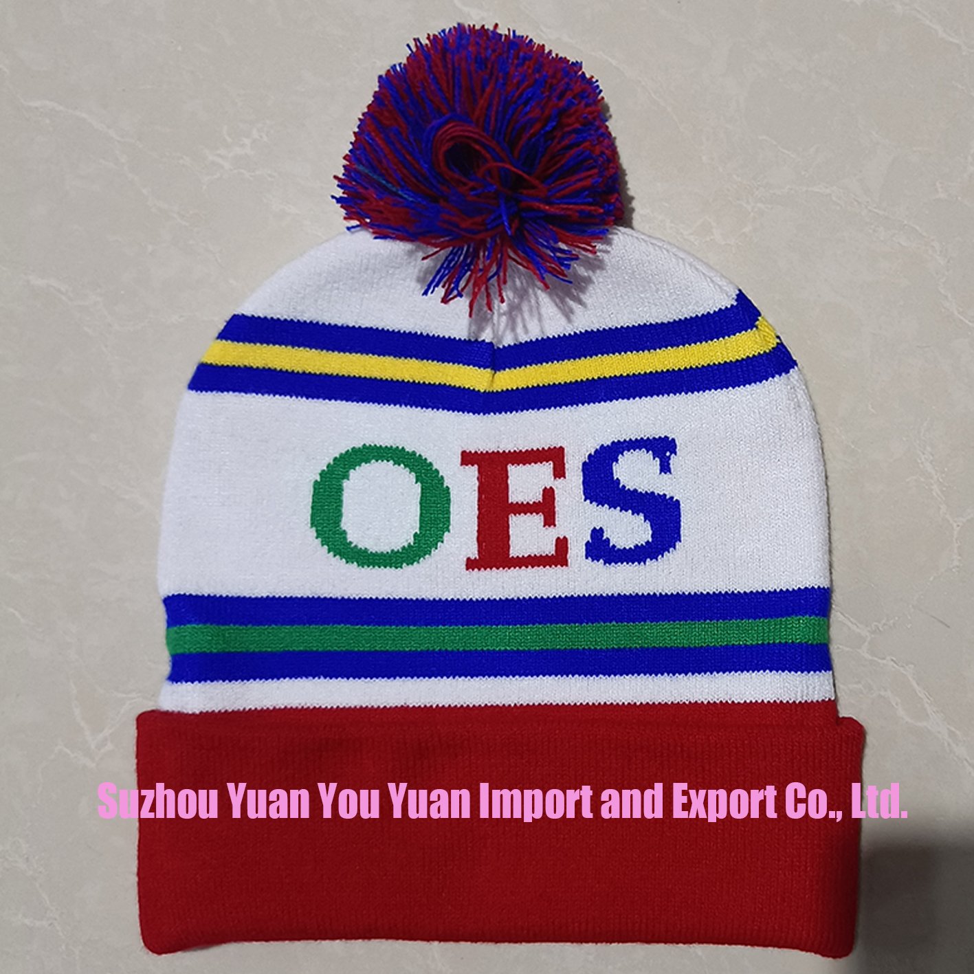 custom 145x17cm Knitted ORDER OF THE EASTERN STAR OES matching Winter scarf and hat