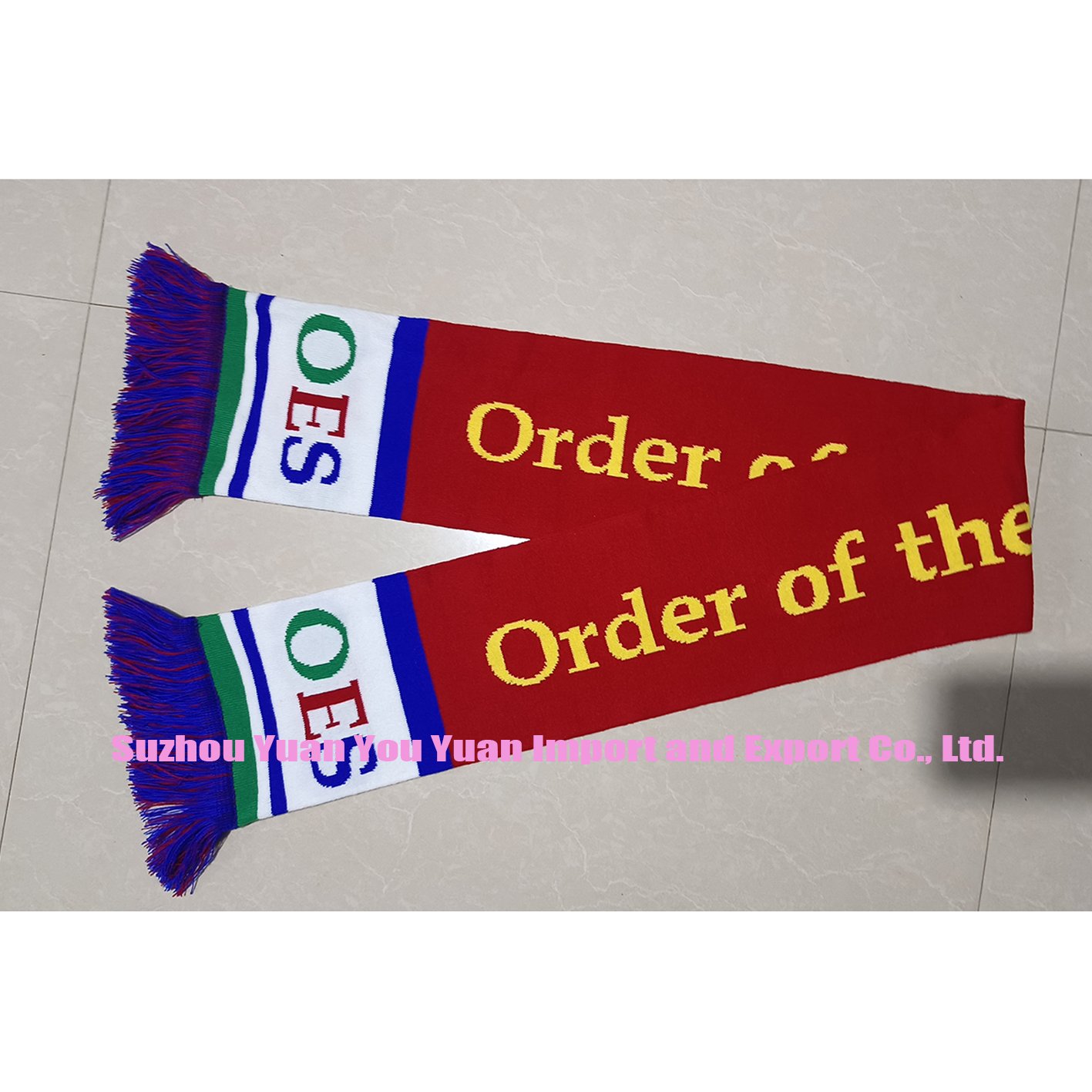 custom 145x17cm Knitted ORDER OF THE EASTERN STAR OES matching Winter scarf and hat