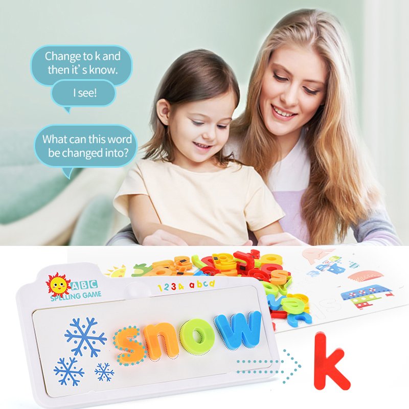 Preschool Juguetes educativos Preschool Educational Matching Puzzle Game English Alphabet Letter Spelling Games For Baby