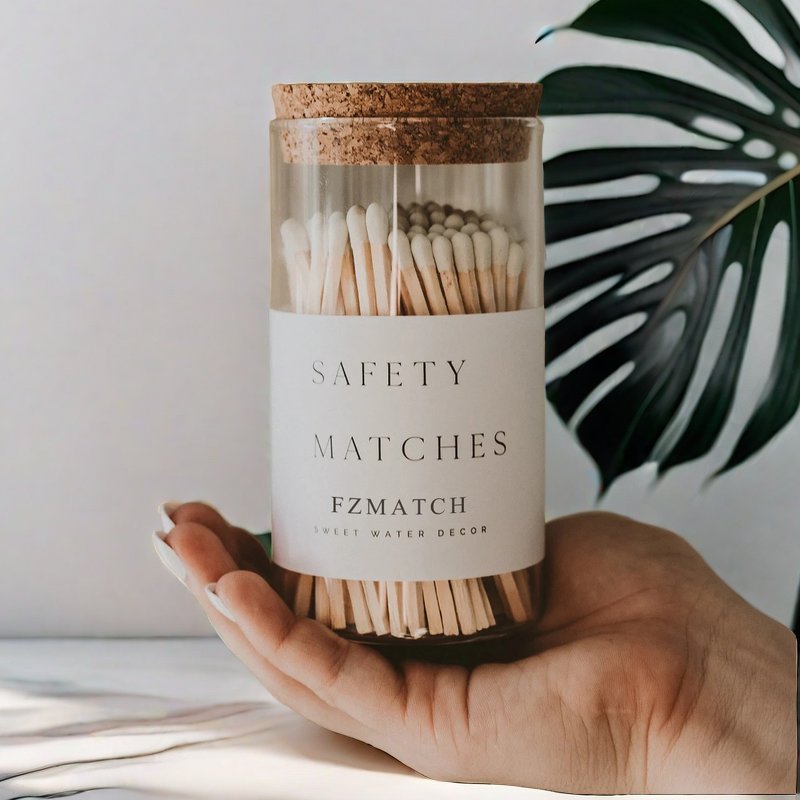 Factory Matchbottle Custom Matchstick Cigar 3 Inch Candle Incense Wood With Logo Safe Hotel Bulk Bottle Match