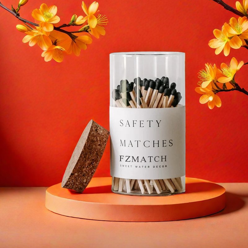 Factory Matchbottle Custom Matchstick Cigar 3 Inch Candle Incense Wood With Logo Safe Hotel Bulk Bottle Match
