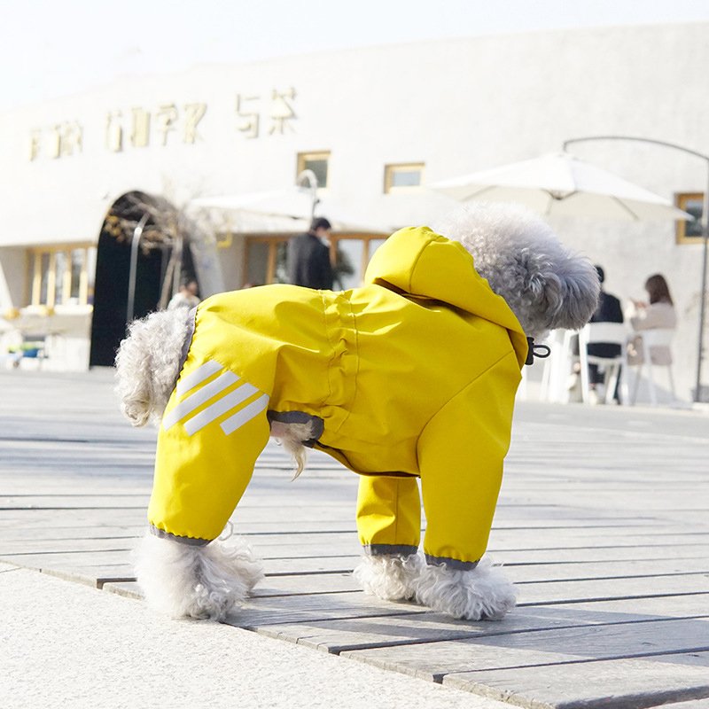 High Quality Outdoor Pet Reflective Raincoat All-inclusive Breathable Casual Color Matching Dog Clothes