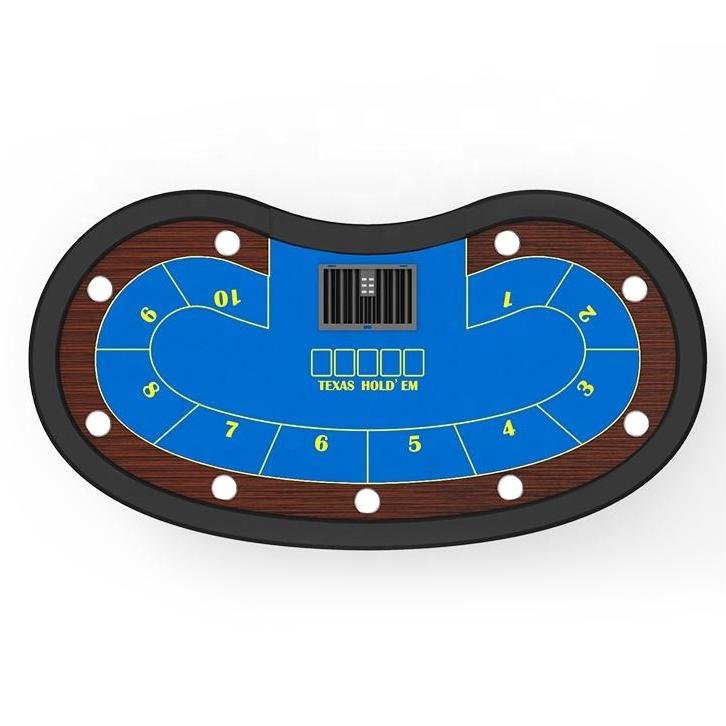 YH 96inch Gambling Professional Oval European Poker Tour Match Folding Legs Texas Holden Poker Table With Dealer Tray