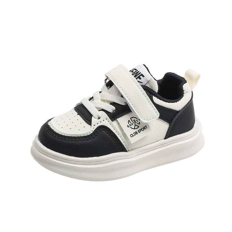 Children's spring color matching sneakers boys fall net surface non-slip shoes girls simple lightweight breathable casual shoes