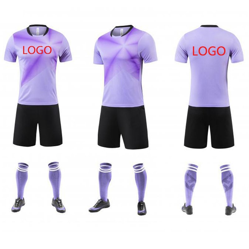 pink purple blue women soccer uniforms children football training suit match team uniform Breathable Soccer Jersey Kits