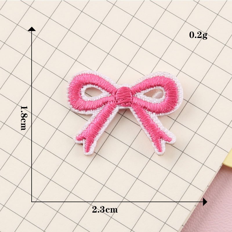 Ins Style Girls Like Lovely Self-adhesive Embroidered Stickers Easy Match Decorative Star Bowknot Patches For Journal