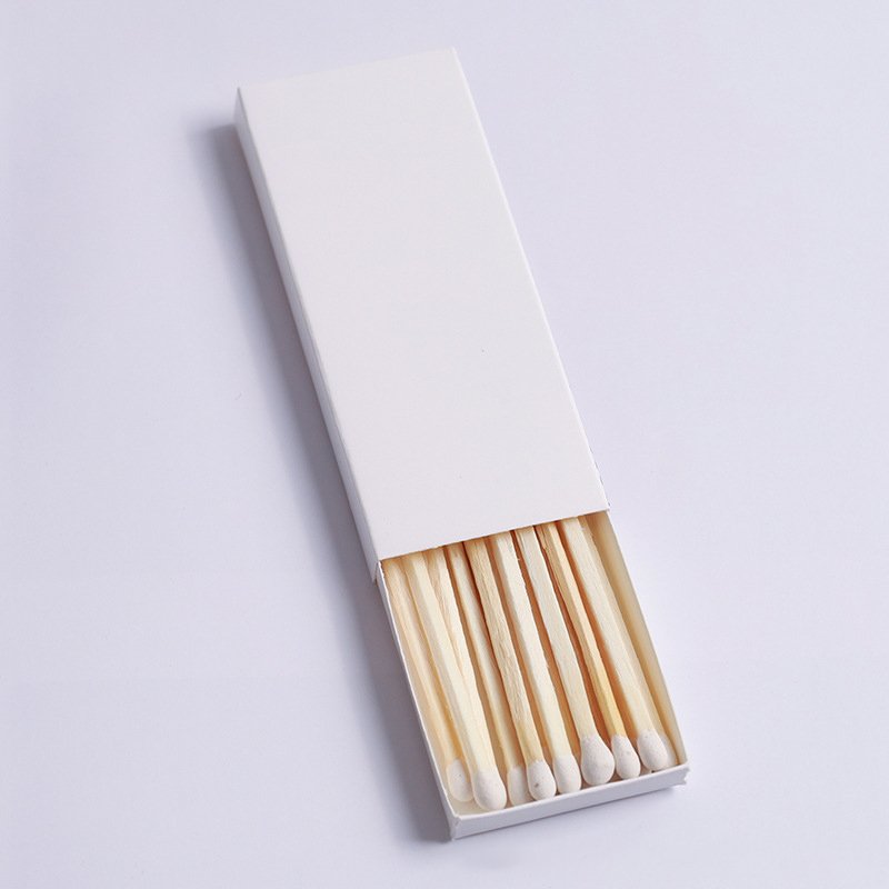 Wholesale candle 75mm lengthened matches white box Custom logo matches for hotel