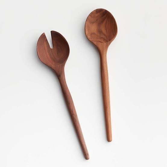 Designer Cooking tool hot sale utensil spoon and fork tableware Acacia/Mango wood salad servers set for kitchenware