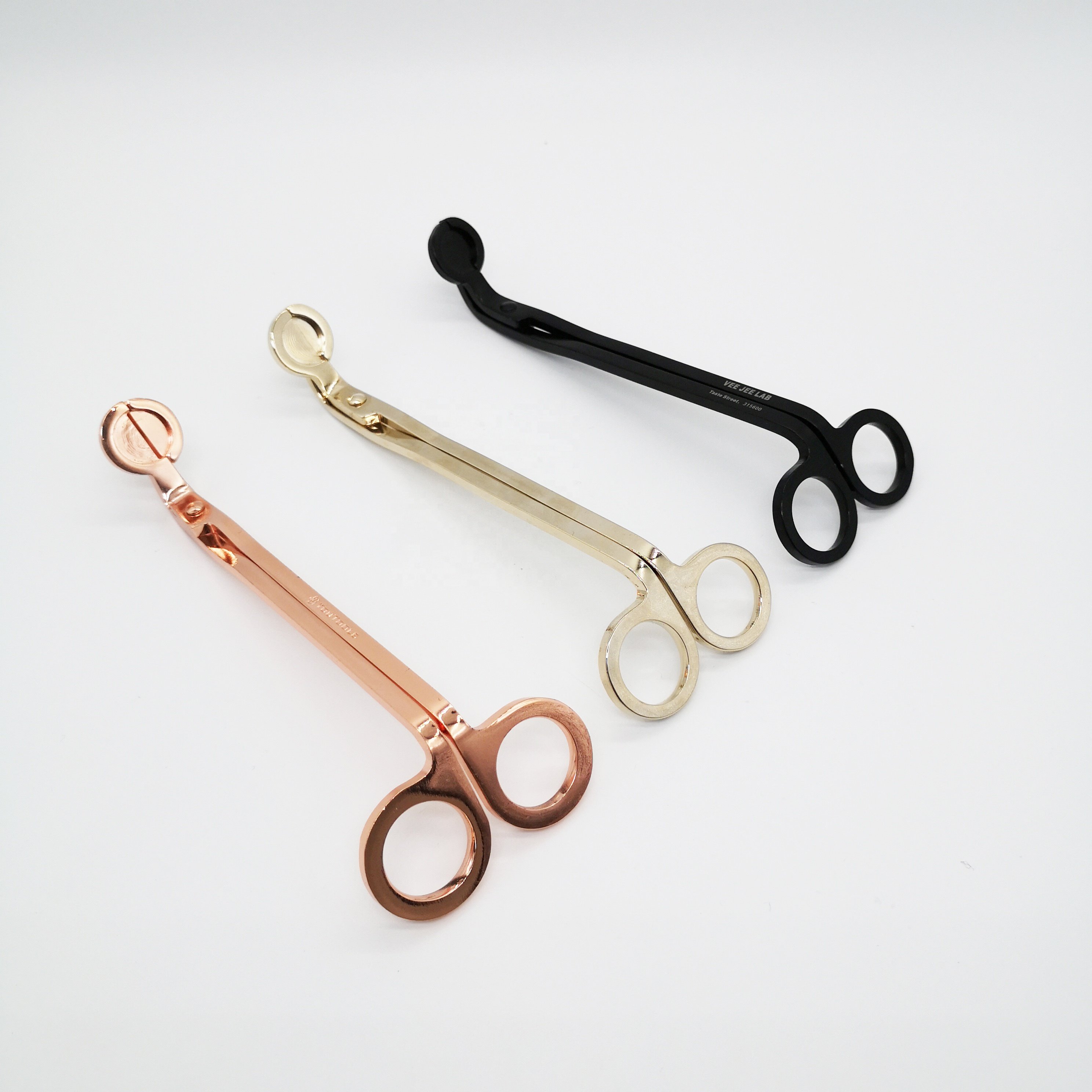 Wholesale candle accessories matte black candle wick trimmer set with logo