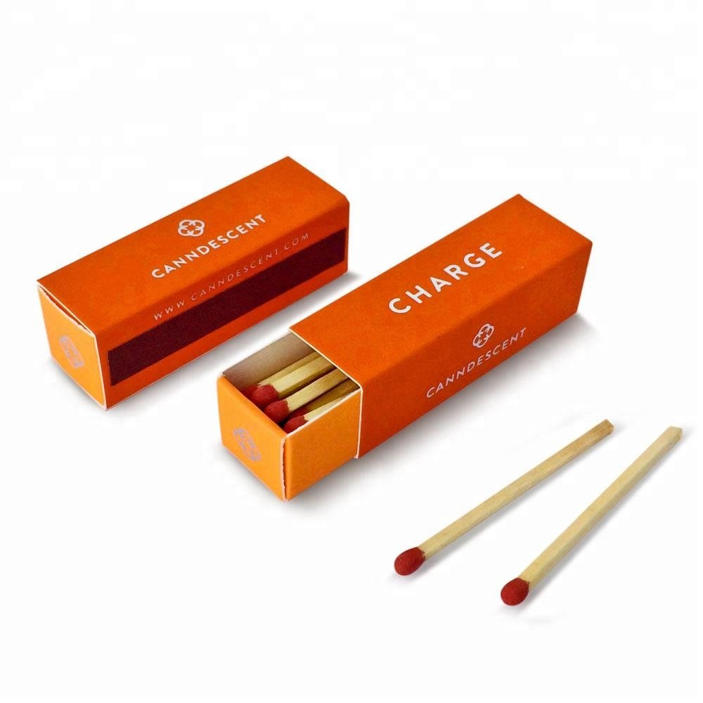 Wholesaler Lipstick Box Custom Logo Hot Foil safety wooden matches lipstick matches