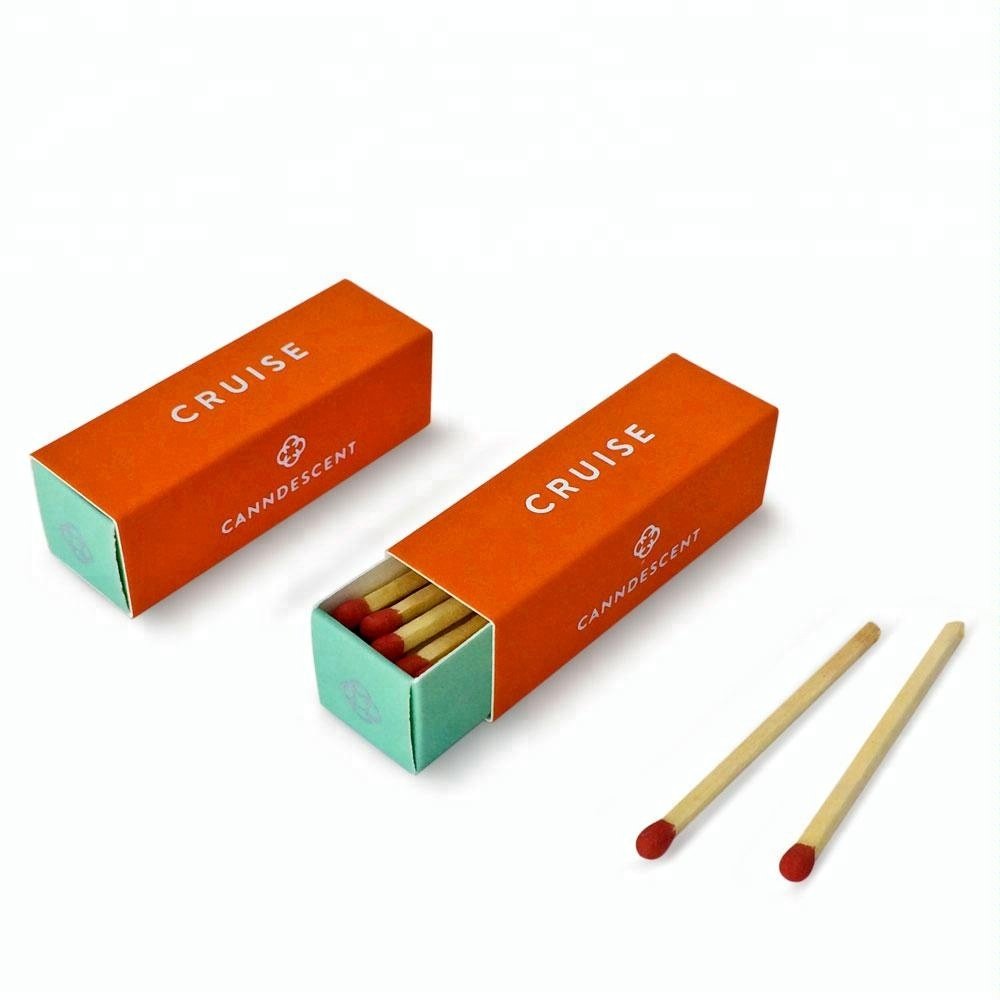 Wholesaler Lipstick Box Custom Logo Hot Foil safety wooden matches lipstick matches