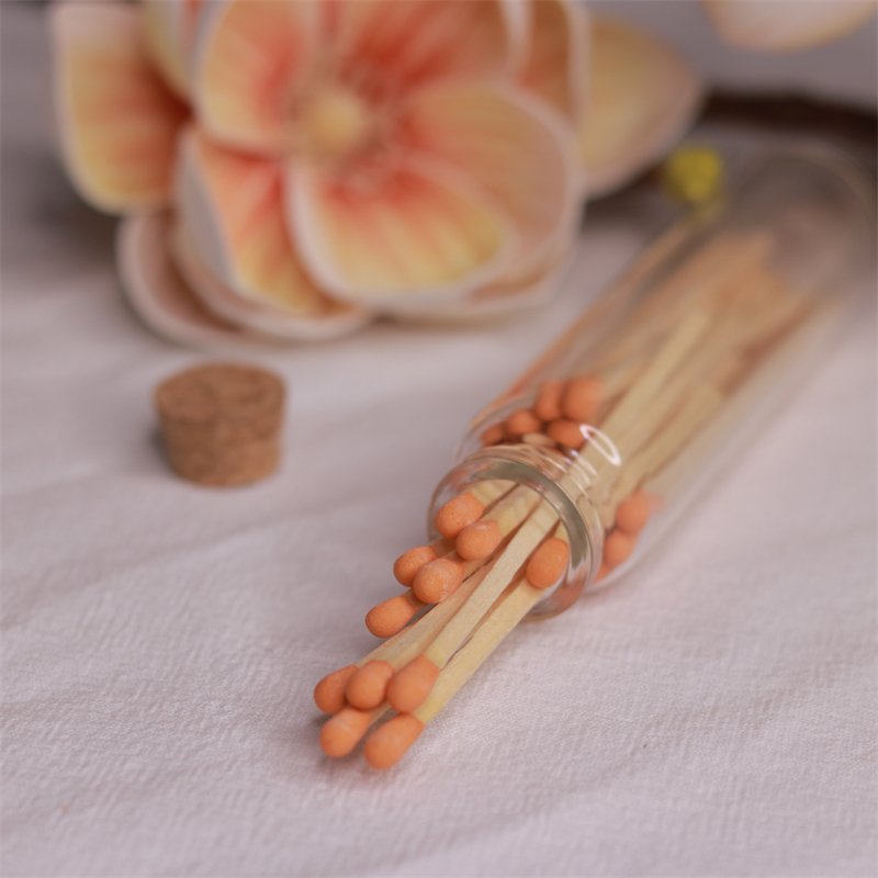 RSP Factory wholesale customize logo glass bottle matches for safety candle match in glass jar windproof outdoor safety matches