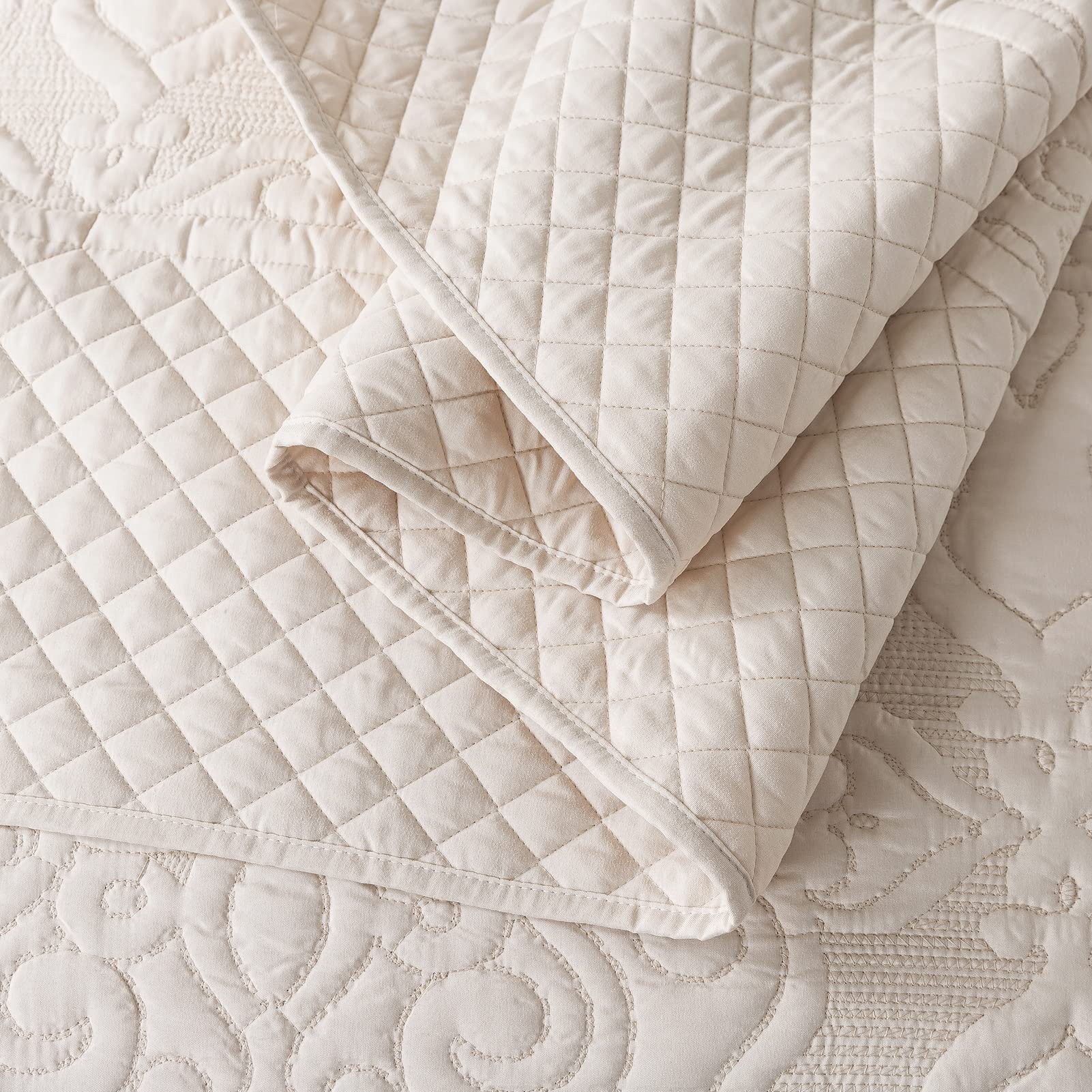 3PCS Set King Queen Size Soft Cotton Jacquard Bed Spread Lightweight Coverlet Bedspread Set Bed Blanket Quilt