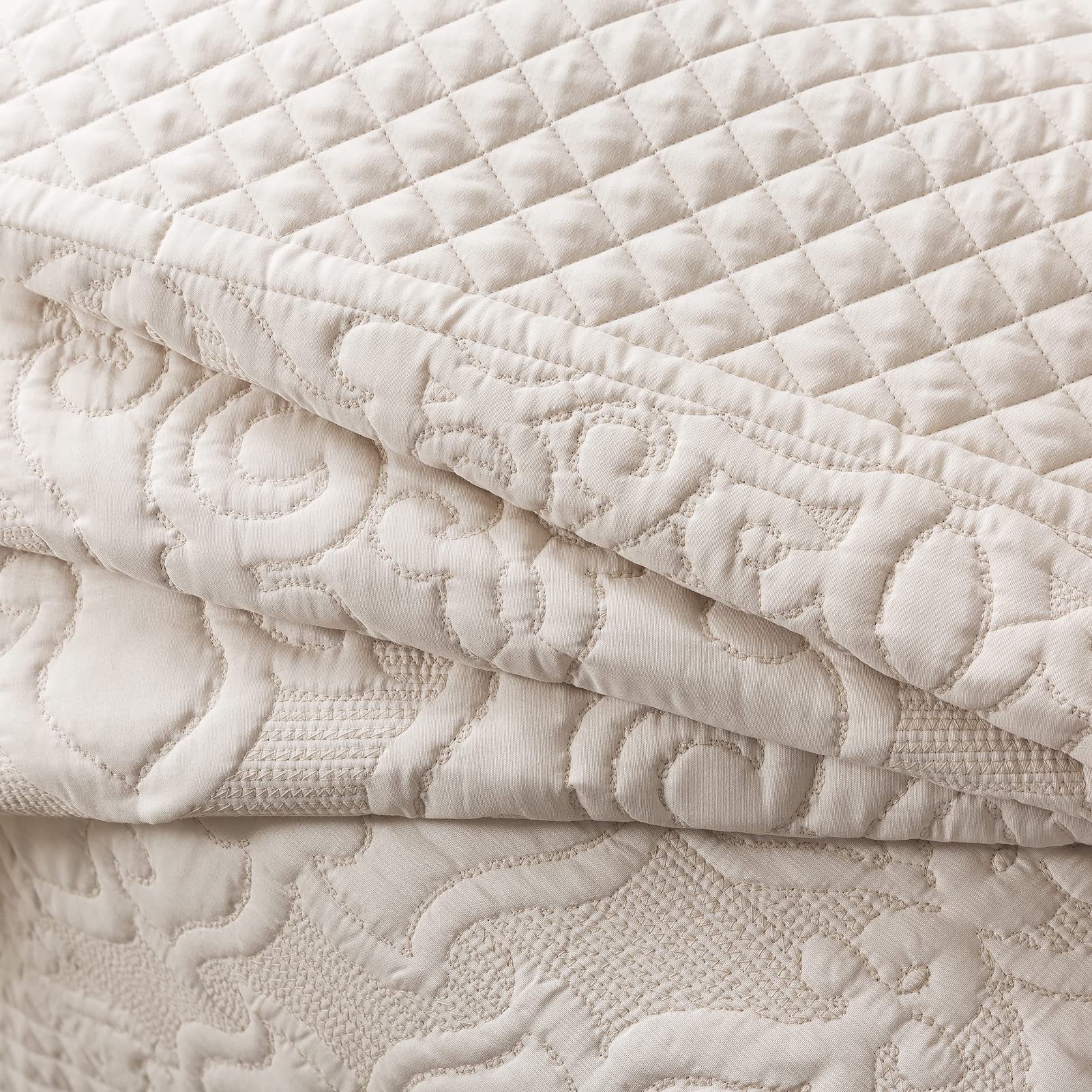 3PCS Set King Queen Size Soft Cotton Jacquard Bed Spread Lightweight Coverlet Bedspread Set Bed Blanket Quilt
