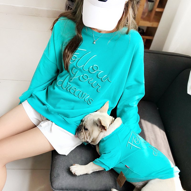 Hot Selling Humans Owner Puppy Set Clothes 4XL Large Dog Pet Winter Clothes Dog Sweatshirt Matching Clothes With Pets