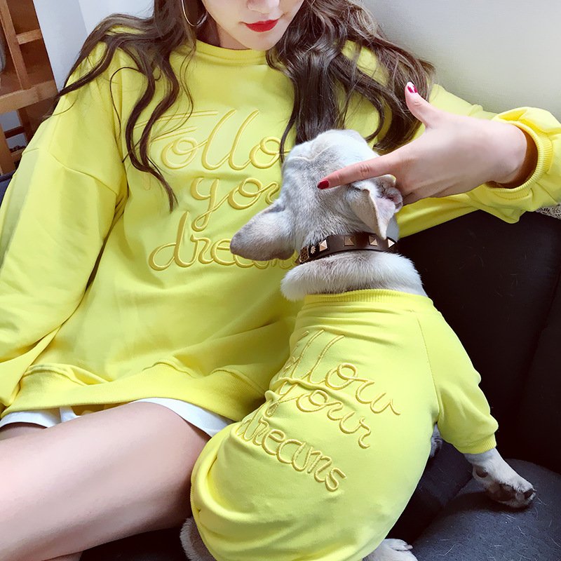 Hot Selling Humans Owner Puppy Set Clothes 4XL Large Dog Pet Winter Clothes Dog Sweatshirt Matching Clothes With Pets