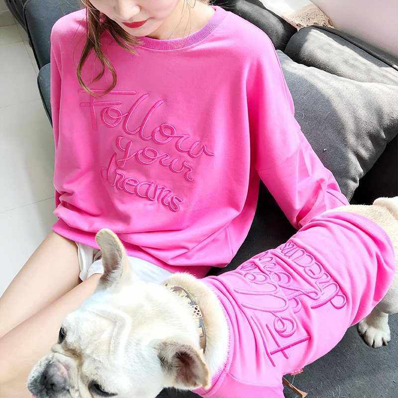 Hot Selling Humans Owner Puppy Set Clothes 4XL Large Dog Pet Winter Clothes Dog Sweatshirt Matching Clothes With Pets