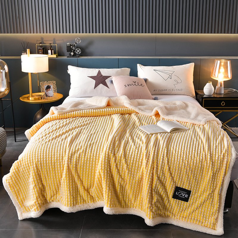2024 Popular simple pure color multi-color matching 100% polyester knitted Velvet Sherpa blanket for household