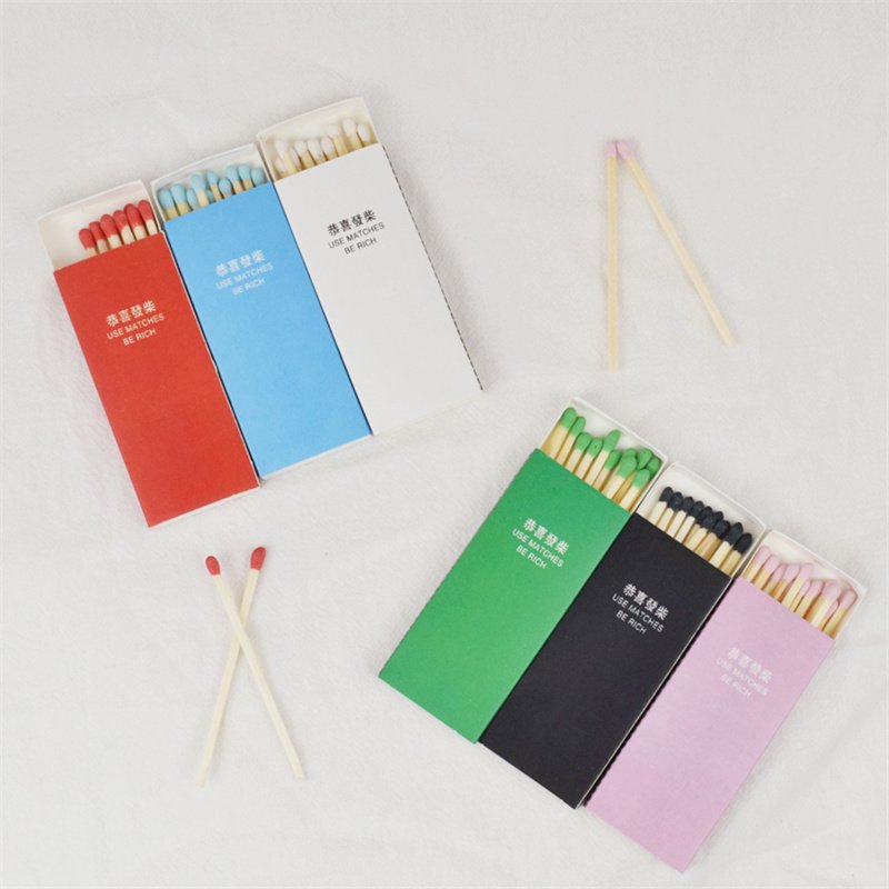 Safety Matches Factory High Quality Personalized Matchbox Colored Small Wooden Feature Safety Eco Material Clean Custom Matches