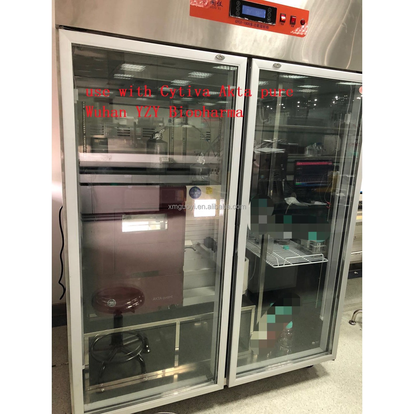 GYCX-1800 Economical Medical Cryogenic Refrigerator double Glass Doors Vaccine chromatography Fridge Cooler Cabinet